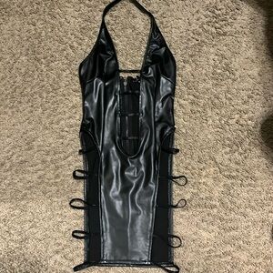 fashion nova leather dress